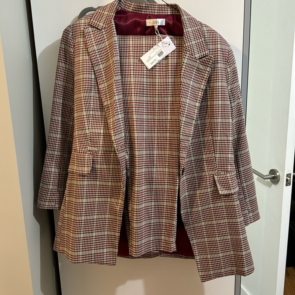 Blazer and pant printed set . NEW WITH TAG